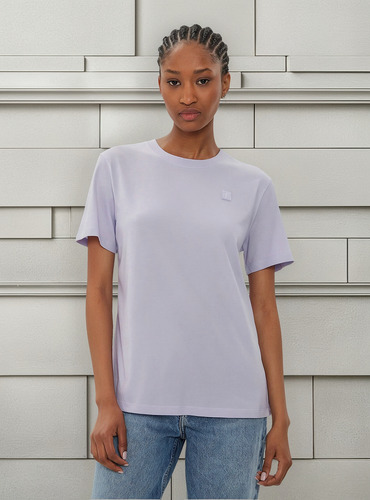 Polera Ck Embro Badge Regular Morado Calvin Klein