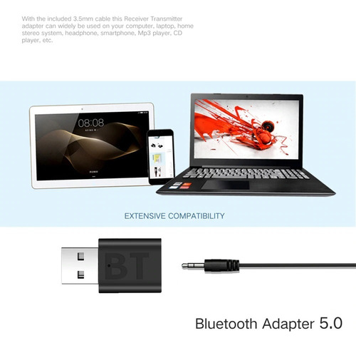 Imagen 3 de 9 de Adaptador Bluetooth Receptor Audio 3.5mm Sonido Carro