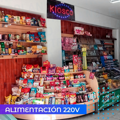 Imagen 4 de 9 de Cartel Luz Led Alta Luminosidad Kiosco 220v Rojo Azul Y Verd