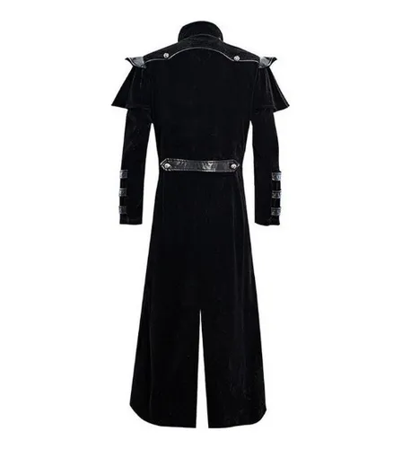 Abrigo Largo Medio Gabardina Estilo Gótico Retro Halloween