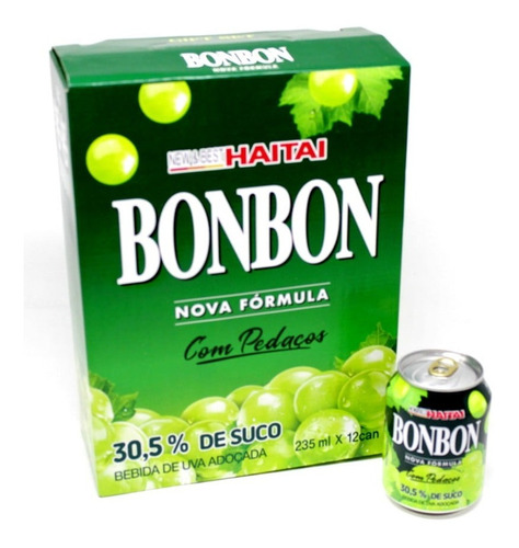 12 Suco Bonbon Uva Verde Inteira Haitai Coreia Gift Set