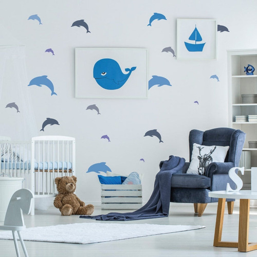 Stencil Kit De Golfinho - Molde Vazado Decoração R-49,91