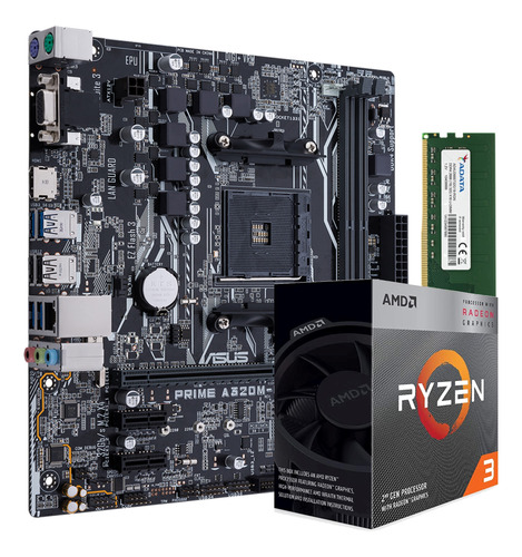 Kit De Actualización Asus Amd Ryzen 3 3200g + A320 + 8gb Ram