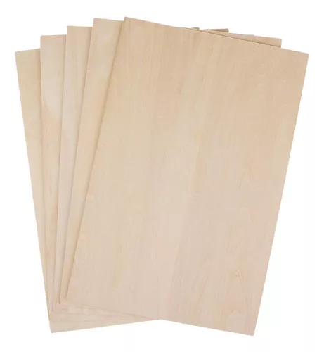 Láminas de madera rectangulares para manualidades, láminas finas de álamo  de 1/5 piezas, 100x100mm, 300x210mm