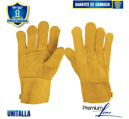 Guantes De Carnaza, Cortos 23262 Unitalla