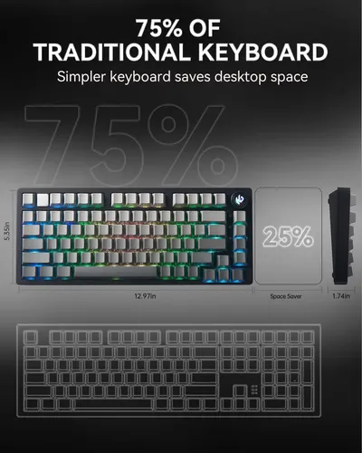 Teclado Mecânico Leobog Hi75c Pro 75% Hot Swappable | Frete grátis