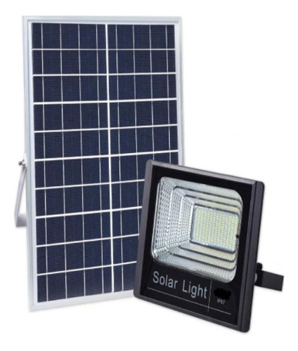 Foco Solar 50w Reflector Panel Interior Exterior Control