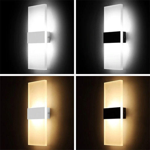 Lâmpada De Parede Para Quarto Com Luzes Led Brancas De