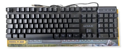 Teclado Gamer Rgb Aoas M-800 Ergonómico Usb Resisten Calidad