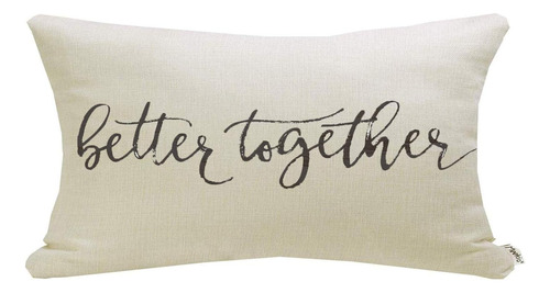 Meekio Fundas De Almohada De Granja Con Cita Better Together