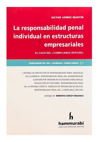 Responsabilidad Penal Individual - Gómez Martín