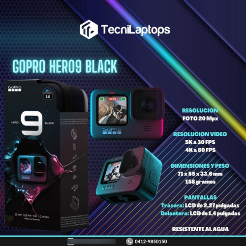 Cámara Gopro  Go Pro Hero 9 Black 5k Black 5k60 20mp Sellada