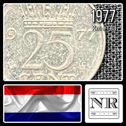 Holanda - 25 Cents - Año 1977 - Km #183 - Juliana