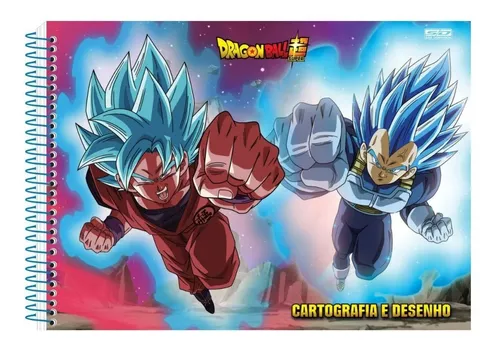 Caderno Dragon Ball Super De Desenho E Cartografia 96 Folhas