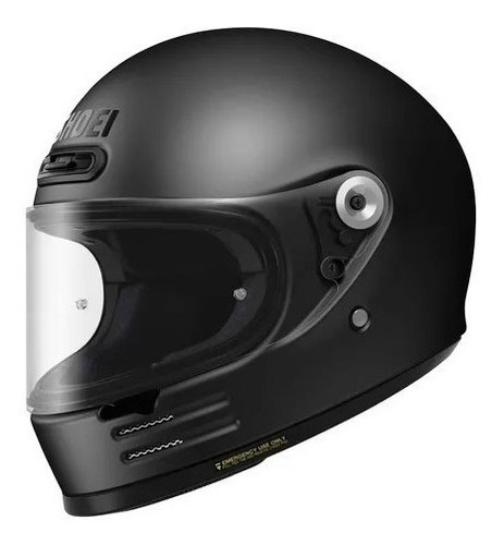 Capacete Shoei Retro Glamster Preto Fosco Para Motoqueiro Tamanho do capacete 56/S