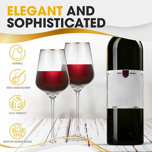 Copas De Vino Premium Juego De 2 Copas De Vino De Crist...