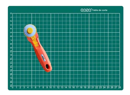 Cutter Rotativo 45 Mm + Tabla De Corte A3 45x30 Cm Dasa