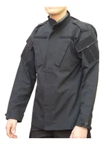 Comprar Chaquetilla Táctica Azul O Negro Rip Stop Cuello Mao Policía