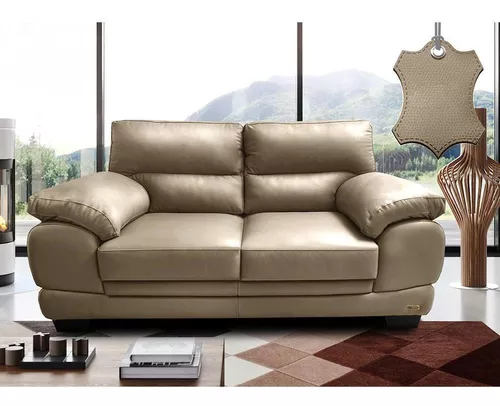 Sofa 2 Lugares Couro Legitimo Moveis