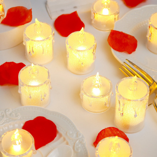 24 Mini Vela Electrónica Decorativa Artificial Led Luz Amari
