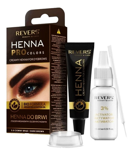  Henna Revers Cosmetics Pro Colors Dark Brown/castaño Oscuro Tono Castaño oscuro