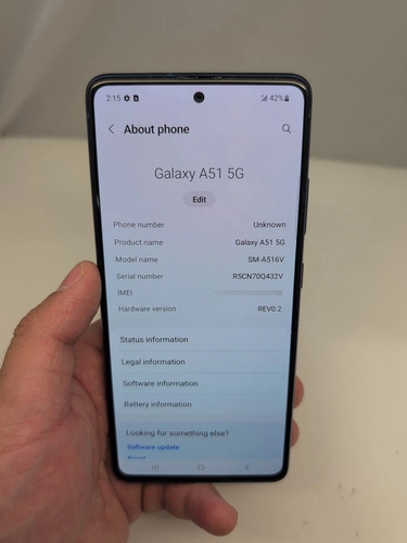 Samsung Galaxy A51 5g 128 Gb Prism Cube Black 6 Gb Ram Azul (Usado)