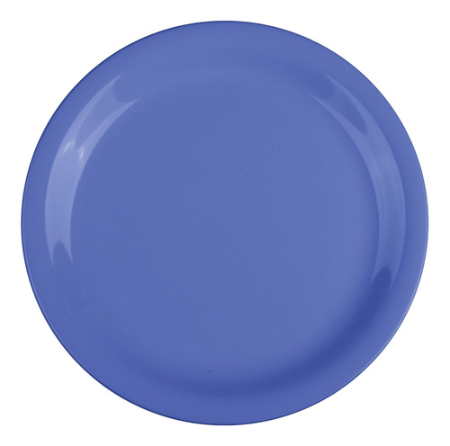 Set De 4 Plato Melamina Azul 18 Cm