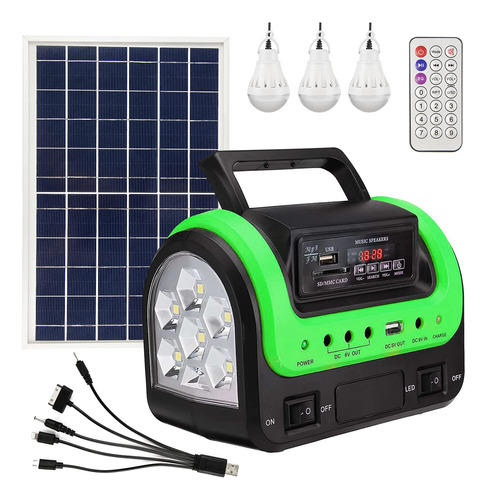 Generador Solar Portátil Panel Linterna Estación Energía Dom
