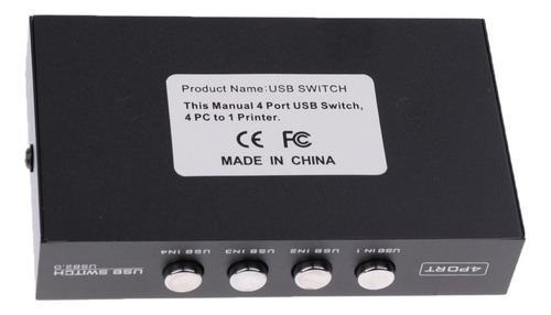 Conmutador De Manual Usb 2.0 Conmutador Kvm Caja Adaptadora