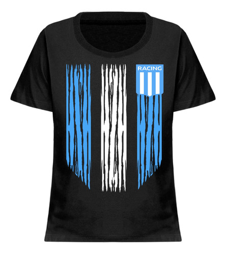 Remera Racing Club Escudo Mujer Dama Academia 