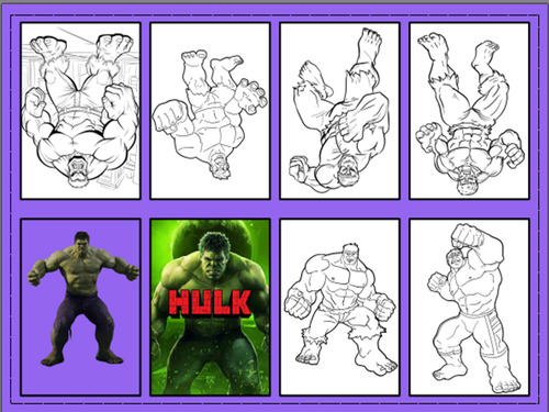 Hulk Pintar Colorear