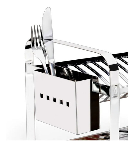 Imagem 2 de 7 de Escorredor De Louça Inox 16 Pratos Inox Não Enferruja