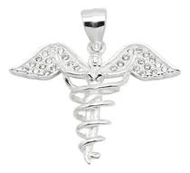 Comprar Dije Plata 925 Símbolo Medicina Medica Caduceo C1276 A6c