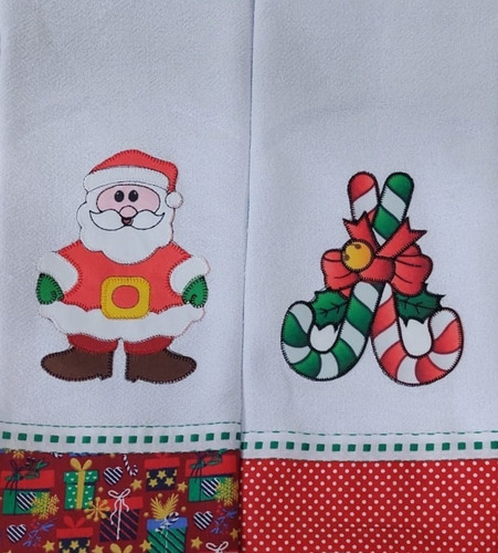 Kit 20 Panos De Prato Patchwork Bordado Natal Com Bainha | Parcelamento sem juros Kit 20 Panos De Prato Patchwork Bordado Natal Com Bainha | Parcelamento sem juros