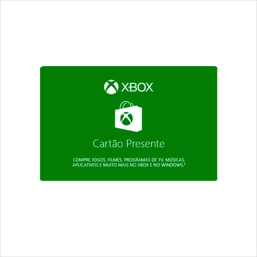 Cartão Microsoft Gift Xbox Brasil R$ 90 (3x R$30) Reais
