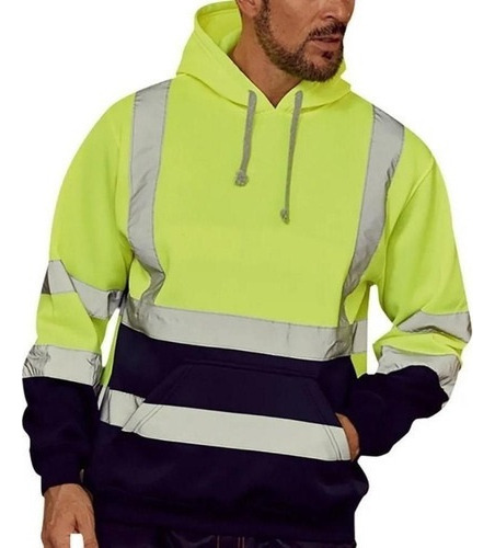 Sudadera Con Capucha Seguridad Alta Visibilidad Para Hombre