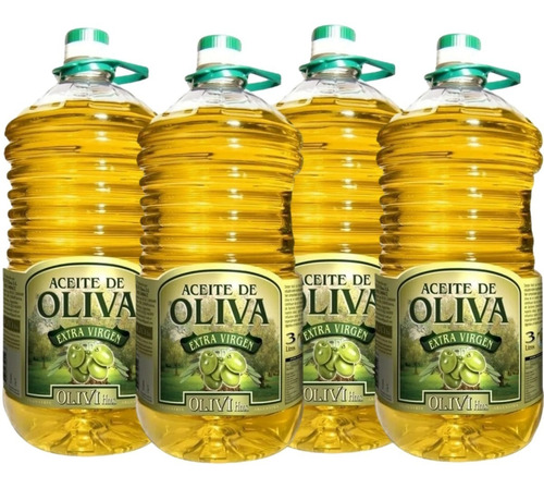 Aceite Oliva Extra Virgen Comestible Olivi Hnos Bidon 3lt X4