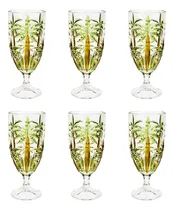 Comprar Jogo 6 Taças 450ml De Cristal Palm Tree Sprayed Wolff