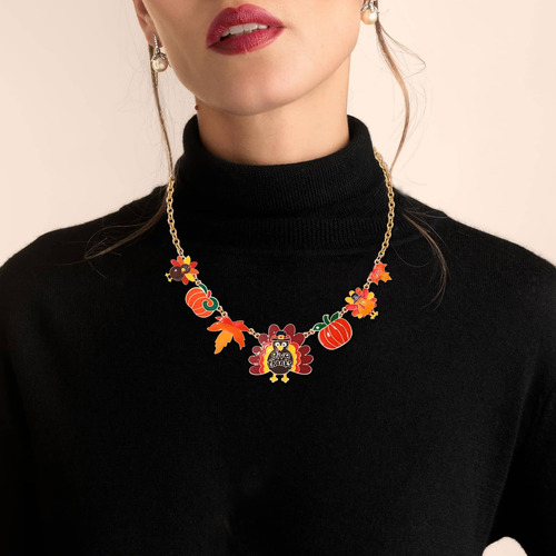 Faerliiry Collar De Otoño De Acción De Gracias, Collar De De