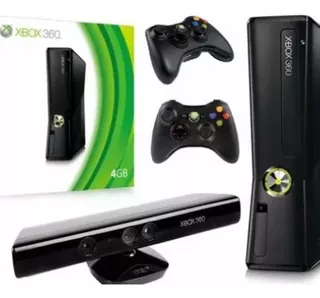 Xbox 360 C/ 2 Controles + Kinect + Jogos