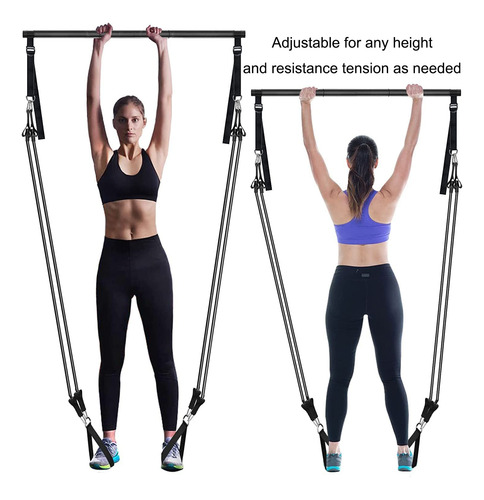 Kit De Barras De Pilates Con Bandas De Resistencia 4 Bandas