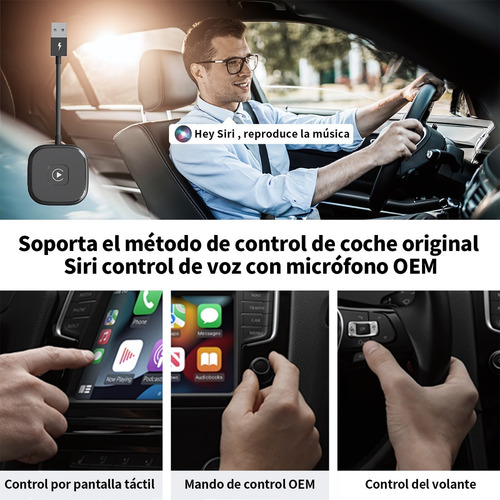 Adaptador Coche Inalámbrico Carplay Para iPhone Plug & Play
