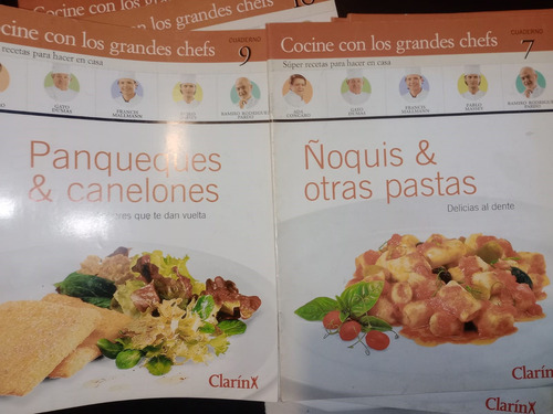 Lote 8 Ejemplares Cocine Con Los Grandes Chefs Clarín