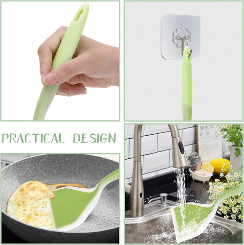 Sibba Espátula Ancha De Silicona Para Panqueques, Antiadhere