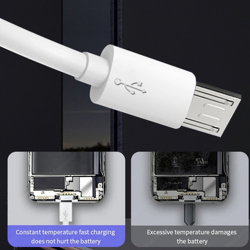 Cable Micro Usb De 1 A 10 Piezas, Cable De Datos De Carga Rá