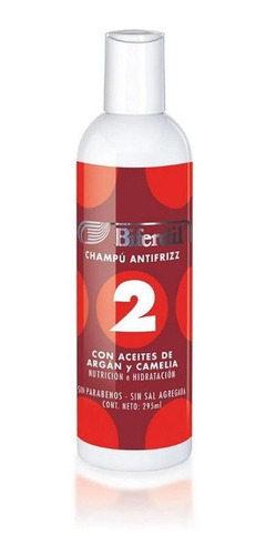 Shampoo Biferdil Antifrizz Argan Y Camelia Nro 2 X 295 Ml