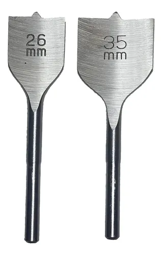 Kit Brocas Chatas Curtas Starfer Aço Carbono Madeira 26mm 35mm