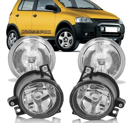 Combo Farol De Neblina + Farol De Milha Crossfox 2005 A 2010