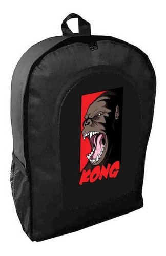 Mochila Negra King Kong Bichos Adulto / Escolar B12