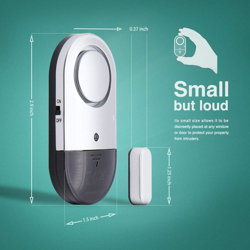 Sensor De Alarma De 120 Db Para Puertas Y Ventanas